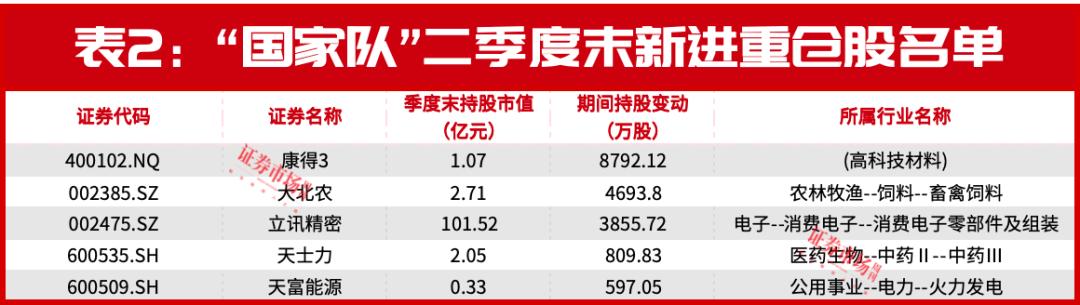 “国家队”又现异动！加仓这只消费电子龙头3800万股，还集中买入这4只