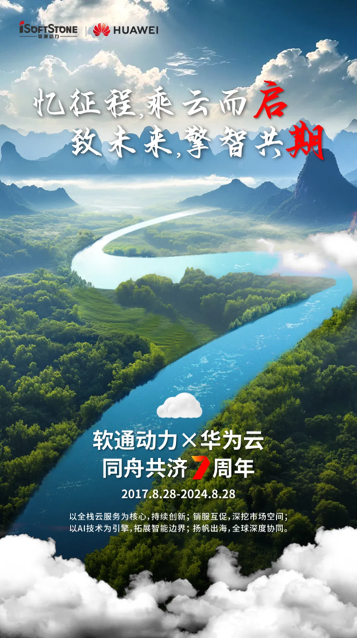 2017.8.28-2024.8.28 软通动力与华为云共庆“同舟共济”七周年