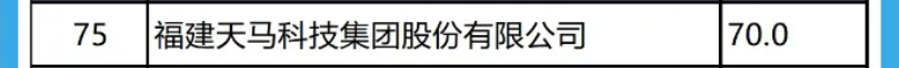 连续6年上榜！天马科技集团入选“福建省民营企业100强”、“福建省制造业民营企业100强”、“民营企业社会责任100佳”！