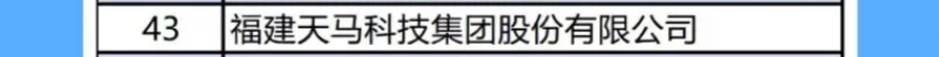 连续6年上榜！天马科技集团入选“福建省民营企业100强”、“福建省制造业民营企业100强”、“民营企业社会责任100佳”！