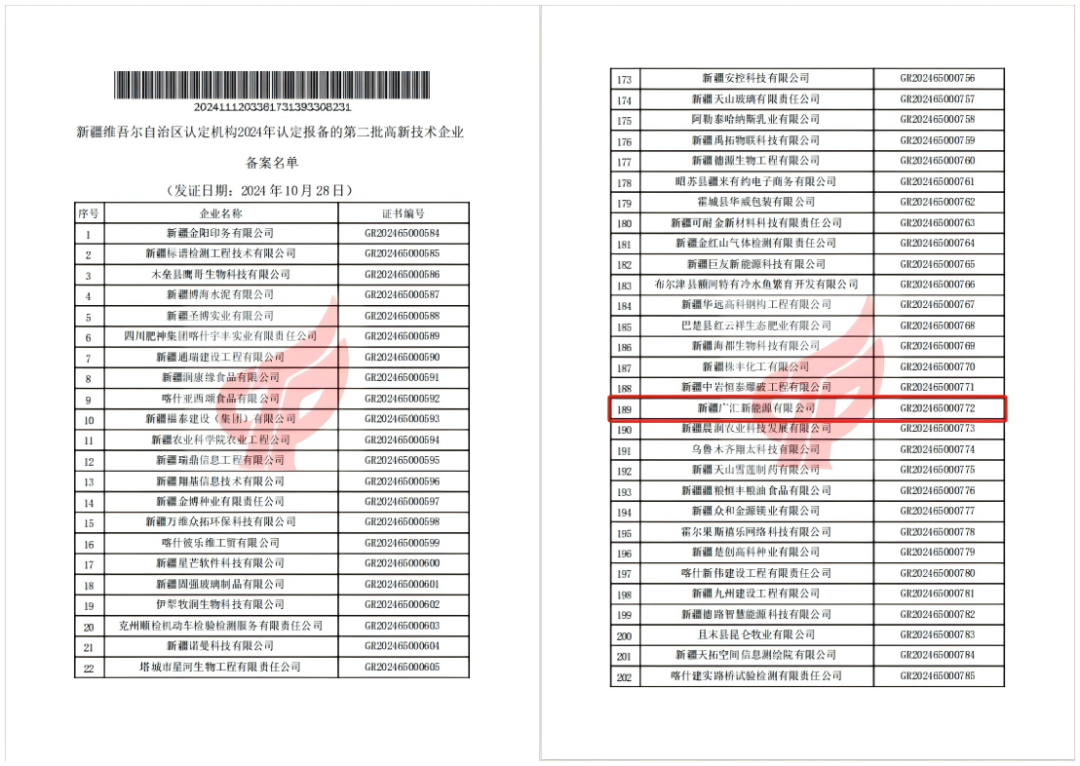 新能源公司第三次通过全国高新技术企业认定