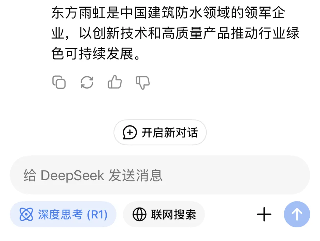 AI了！AI了！原来DeepSeek这么懂东方雨虹！