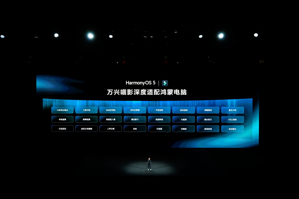 万兴科技全球首发万兴喵影鸿蒙版  率先实现双屏多指全触控剪辑