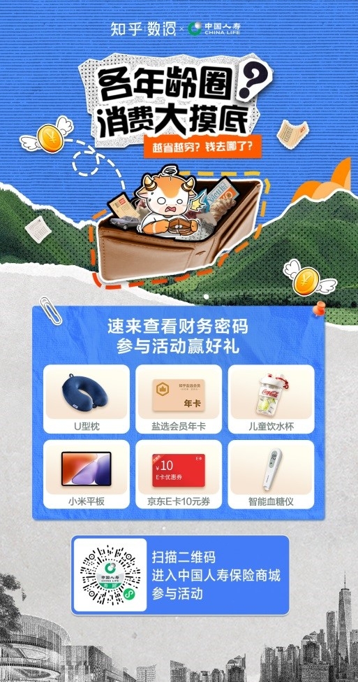 中国人寿联合知乎、每日人物开展“各年龄圈消费大摸底”