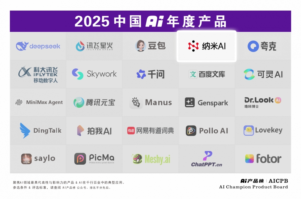 360集团双榜加冕，纳米AI入选2025中国AI年度产品榜