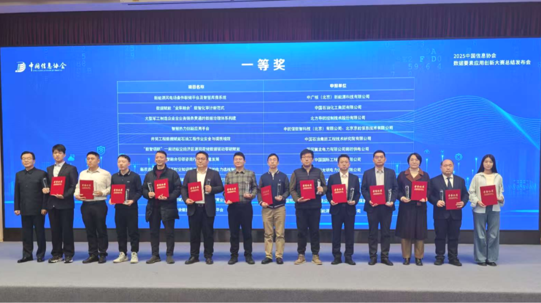 国网信通股份中电普华获中国信息协会数据要素应用创新大赛一等奖