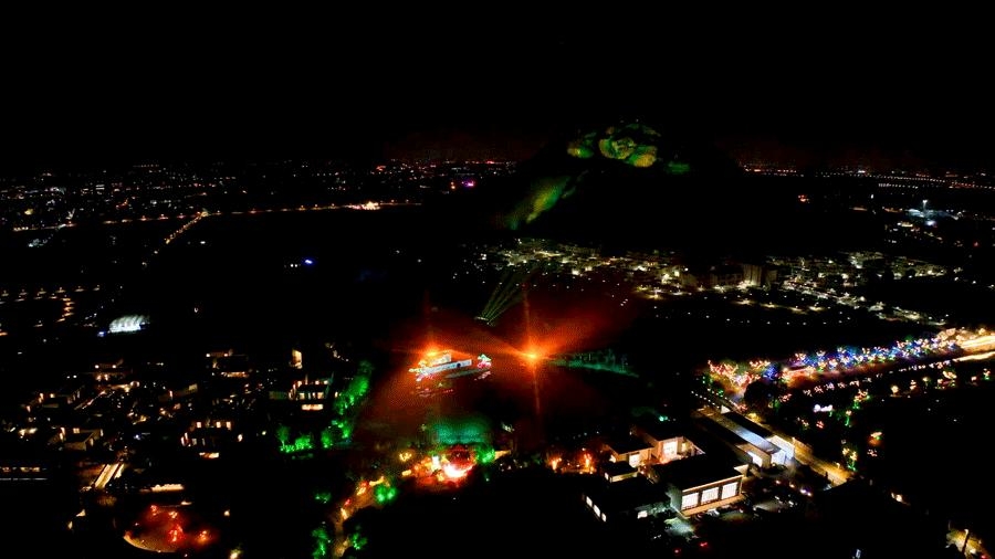 共赴《阳山夜游》，山体投影点亮文旅新体验