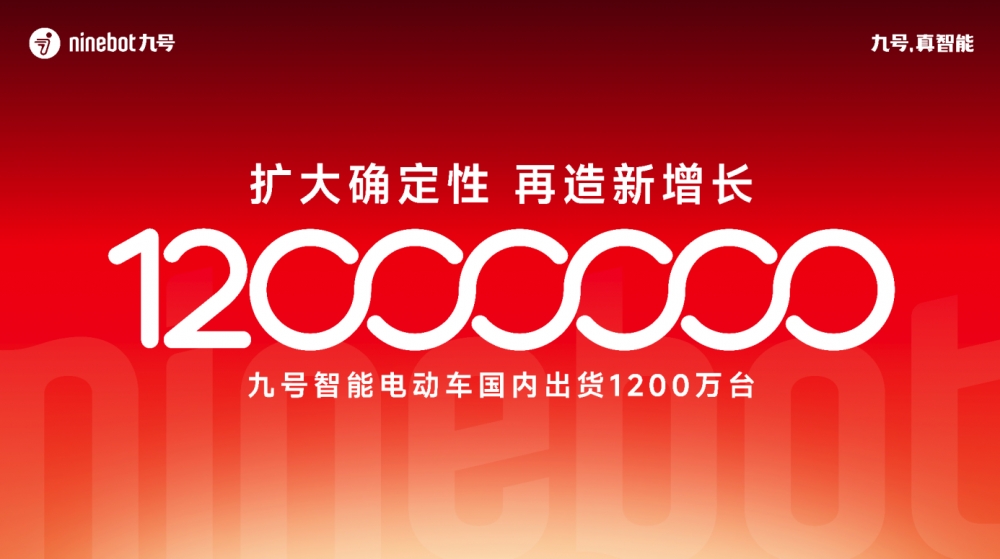九号智能电动车突破1200万台:扩大领先优势,打开增长空间