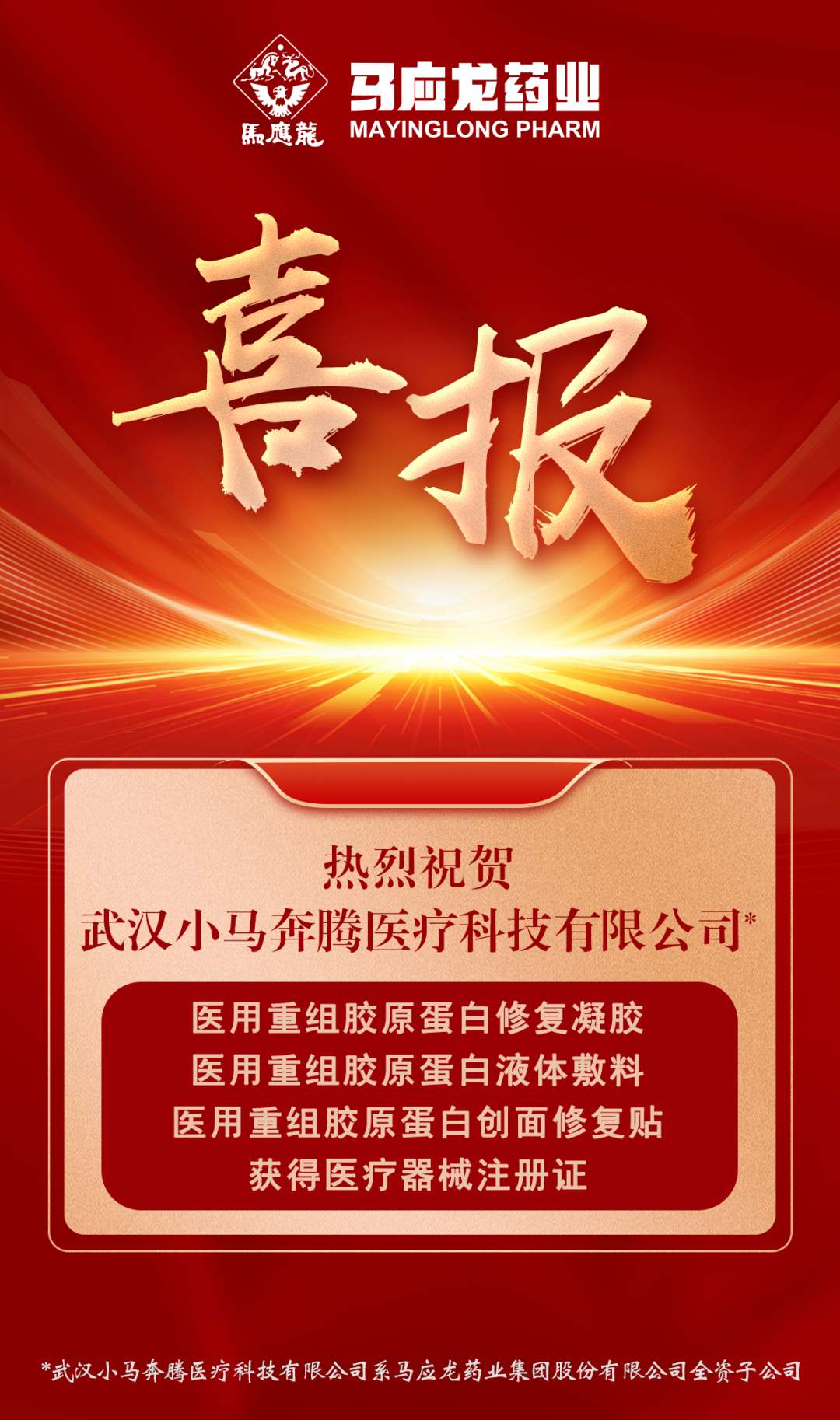 创面修复“三剑客”齐亮相！马应龙医用重组胶原蛋白系列医疗器械产品全线获批上市