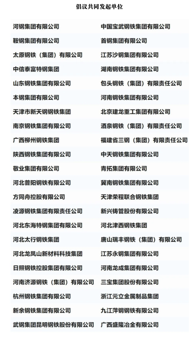 钢铁行业发起自律控产降库存倡议 严格落实产量调控